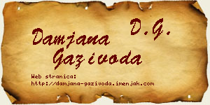 Damjana Gazivoda vizit kartica